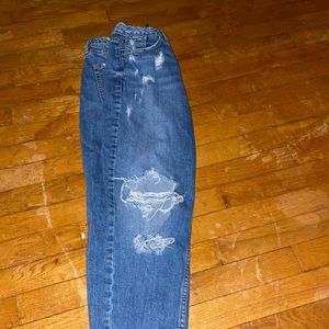 Silver Jeans Co Straight Leg Ripped Jeans